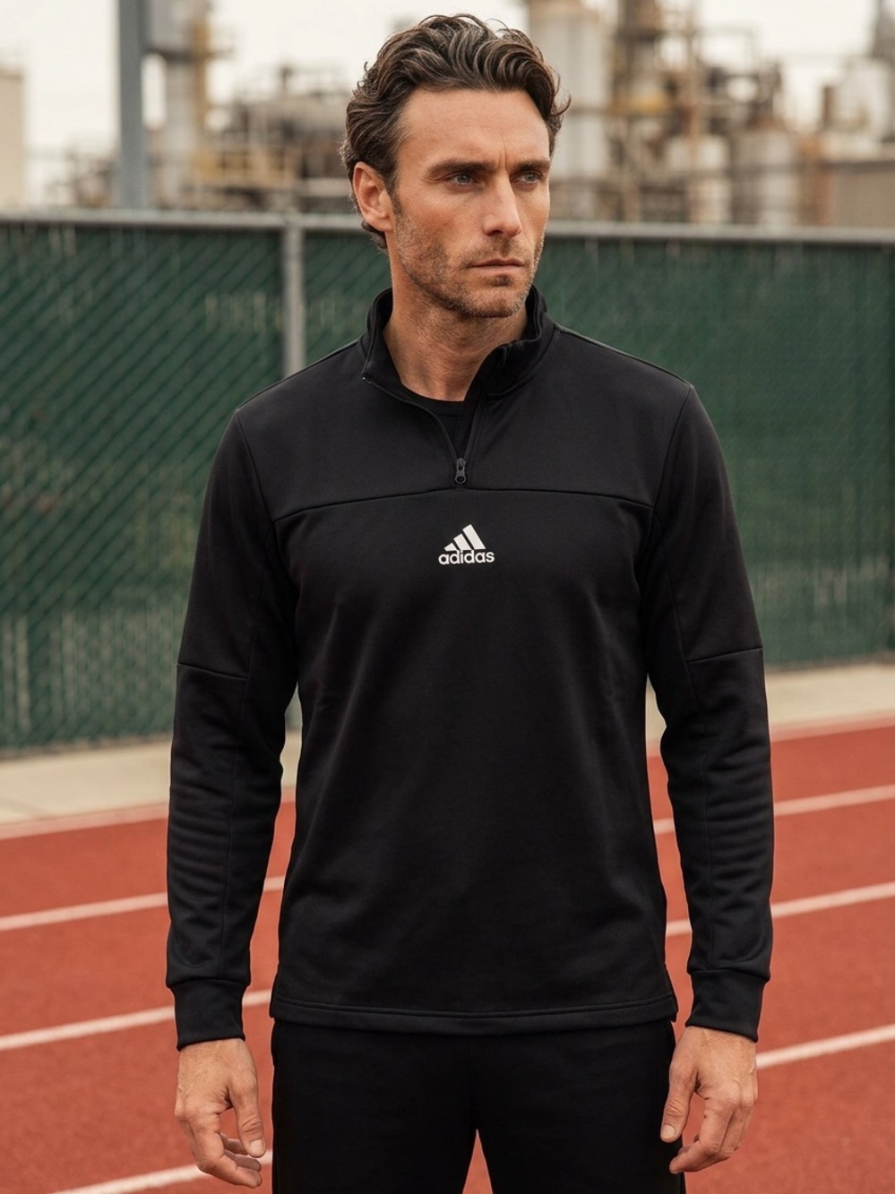 adidas Men’s Black Half-Zip Performance Pullover